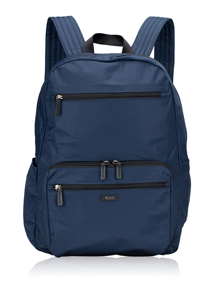 Nylon Packable Backpack Navy Blue