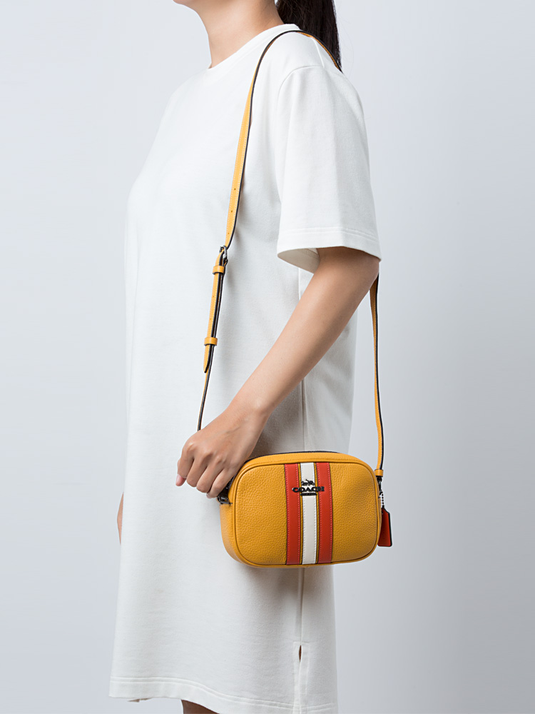CE111 Jamie Varsity Stripe Mini Camera Bag Buttercup Multi