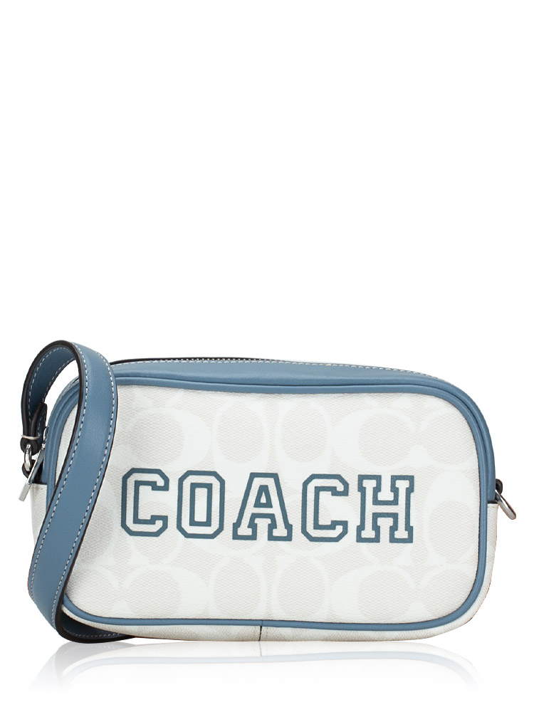 CB851 Signature Jamie Varsity Motif Wristlet Chalk Indigo