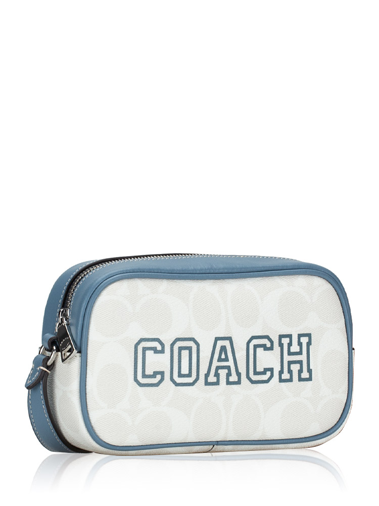 CB851 Signature Jamie Varsity Motif Wristlet Chalk Indigo
