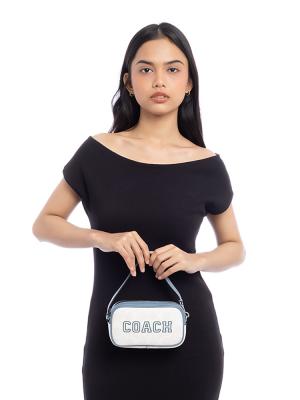 CB851 Signature Jamie Varsity Motif Wristlet Chalk Indigo