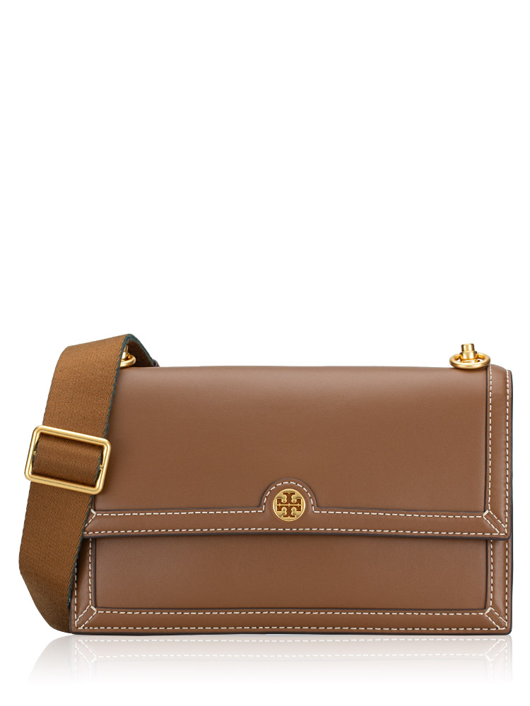 T Monogram Leather Shoulder Bag Moose