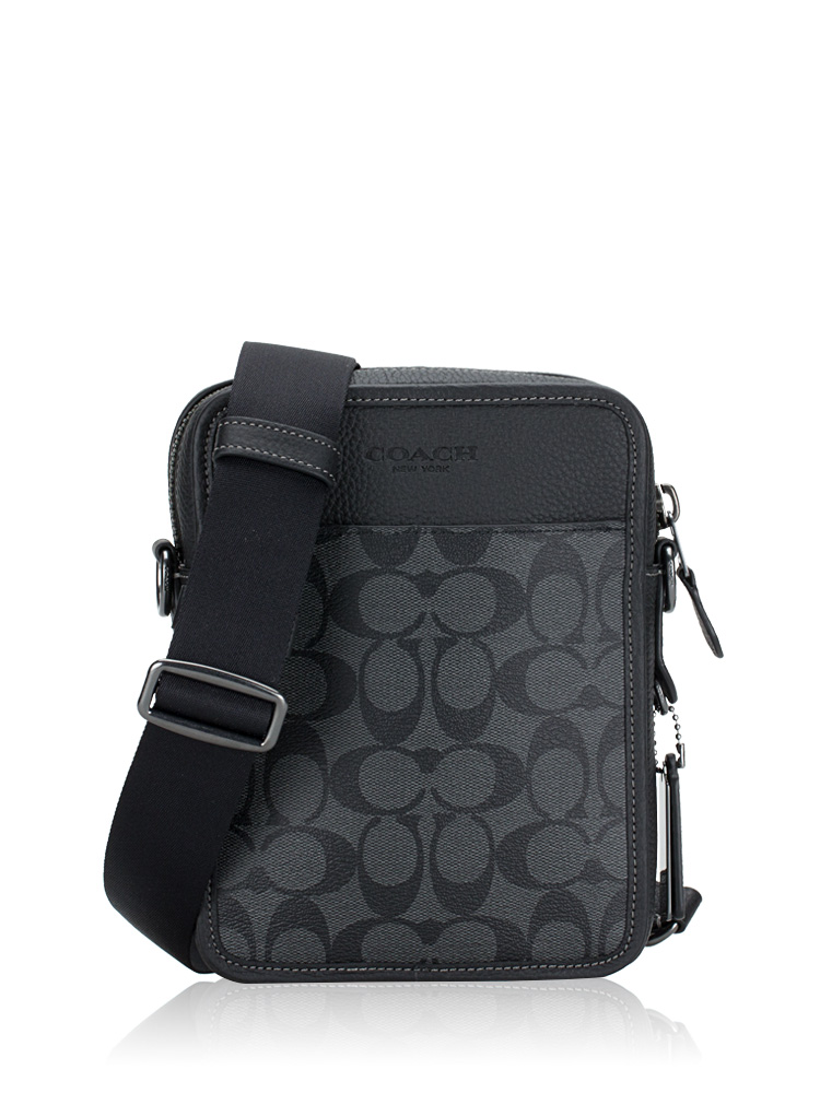 Men CC009 Signature Sullivan Crossbody Charcoal Black