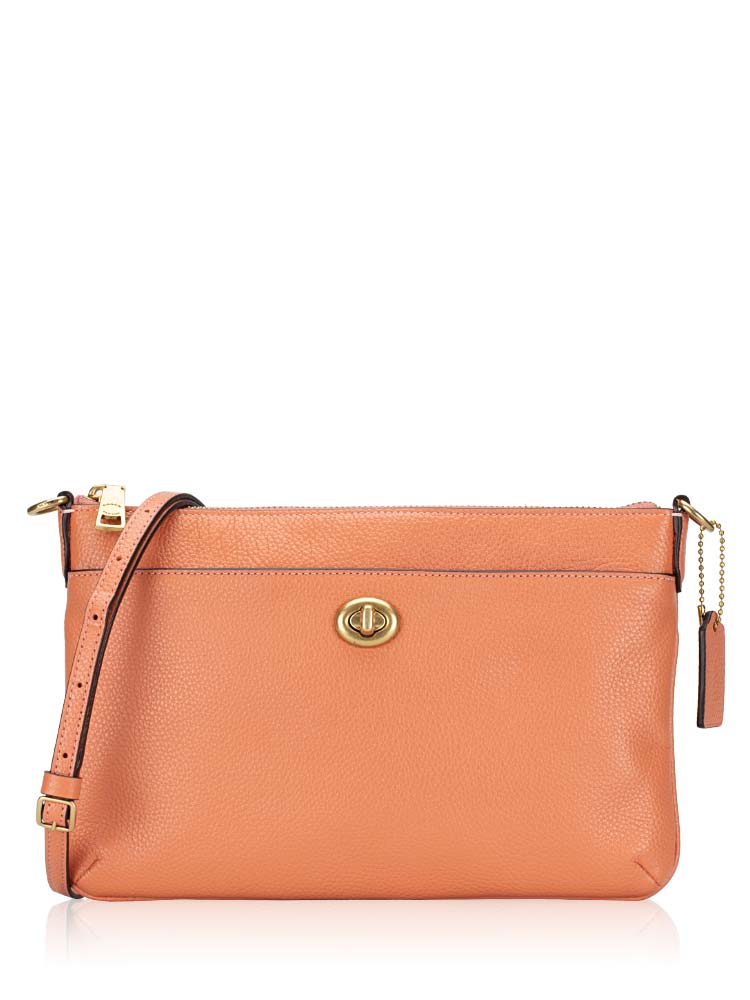 C3376 Polly Leather Crossbody Light Coral