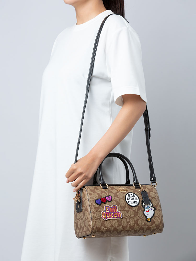 X Disney CC149 Signature Rowan Patches Satchel Khaki Multi