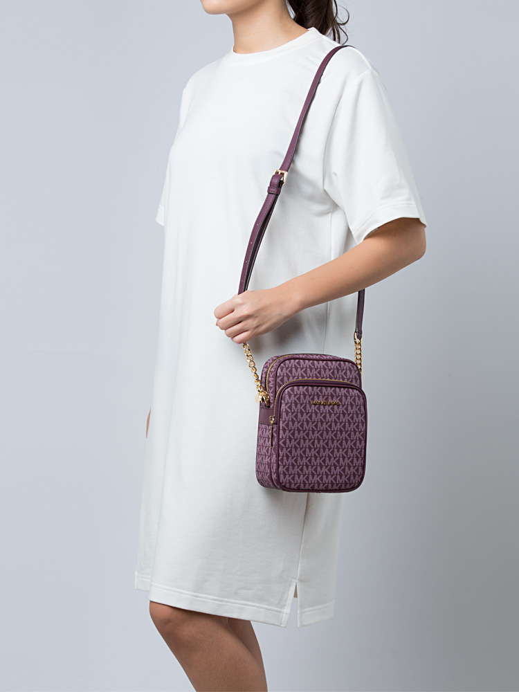 Signature Jet Set Medium NS Chain Crossbody Bordeaux Multi