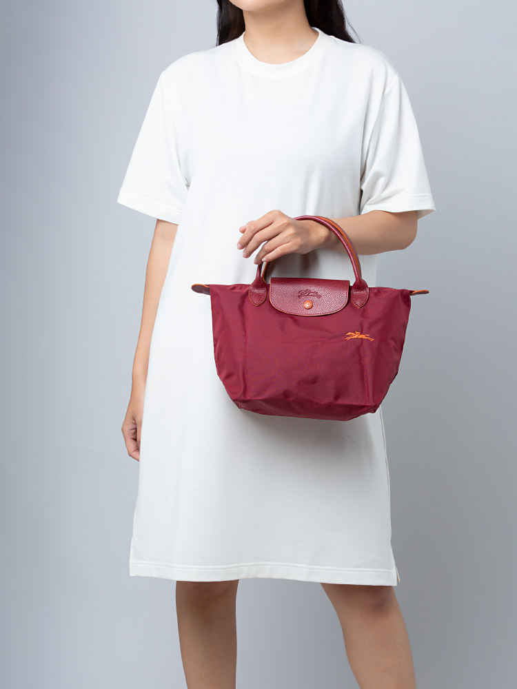 Le Pliage Club Small SH Garnet Red Orange
