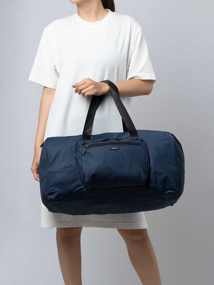 Men Packable Duffle Zip Travel Navy