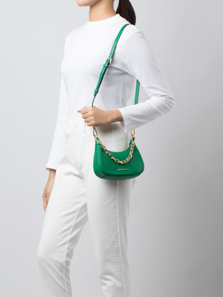 Cora Mini Zip Pouchette Palmetto Green