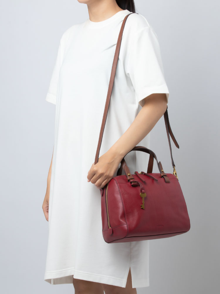 ZB7256627 Rachel Satchel Red Velvet