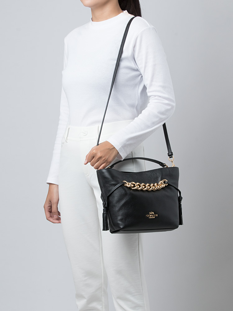 CE555 Andy Leather Crossbody Black