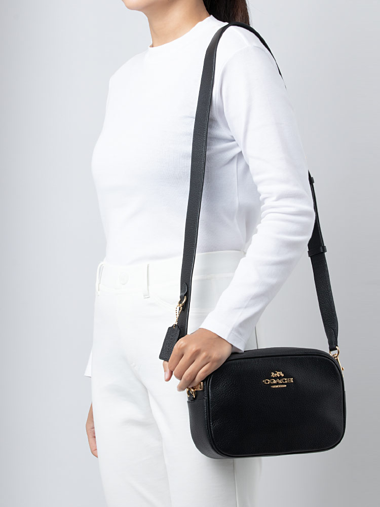CA207 Jamie Leather Camera Bag Black