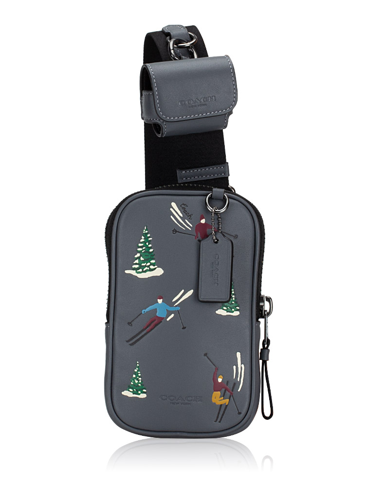 CE659 Multi Phone Leather Pack With Sky Slopes Industrial Grey