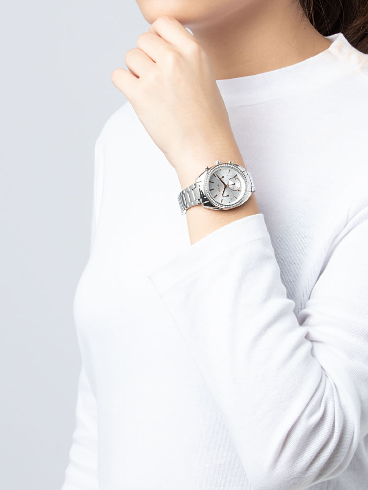 BQ3657 Vale Chronograph Stainless Watch Silver