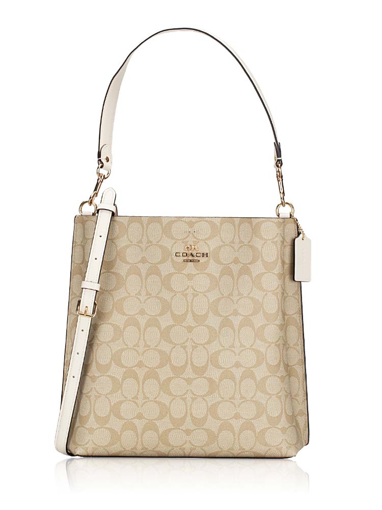 CA561 Signature Mollie Bucket Bag Light Khaki Chalk