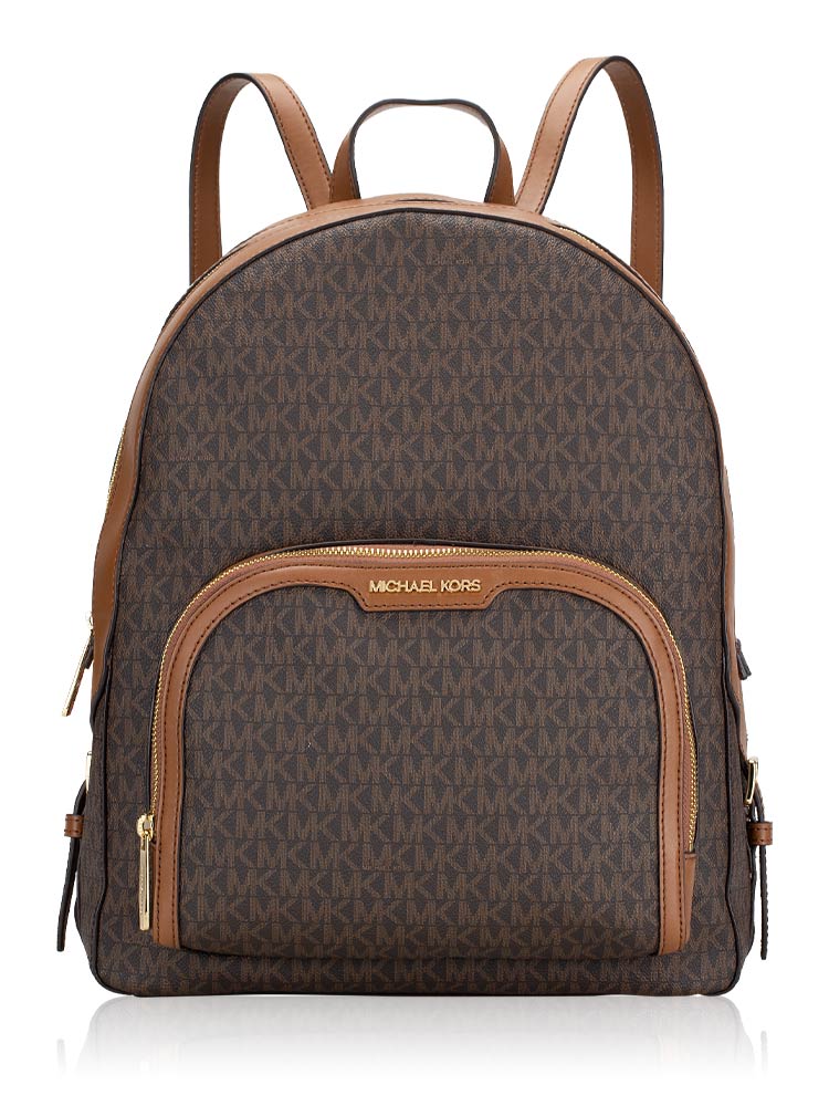 Signature Jaycee Large Zip Pocket Backpack Brown 