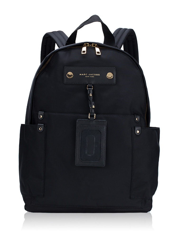 M0012907 Preppy Nylon Backpack Bag Black