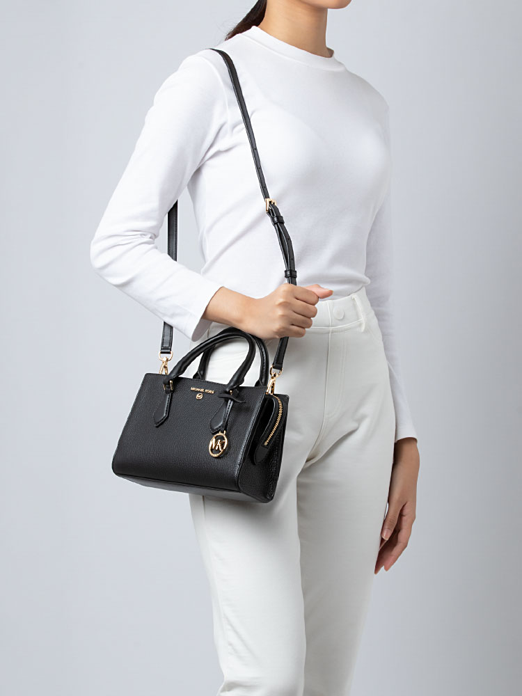 Valerie Small Leather Satchel Black