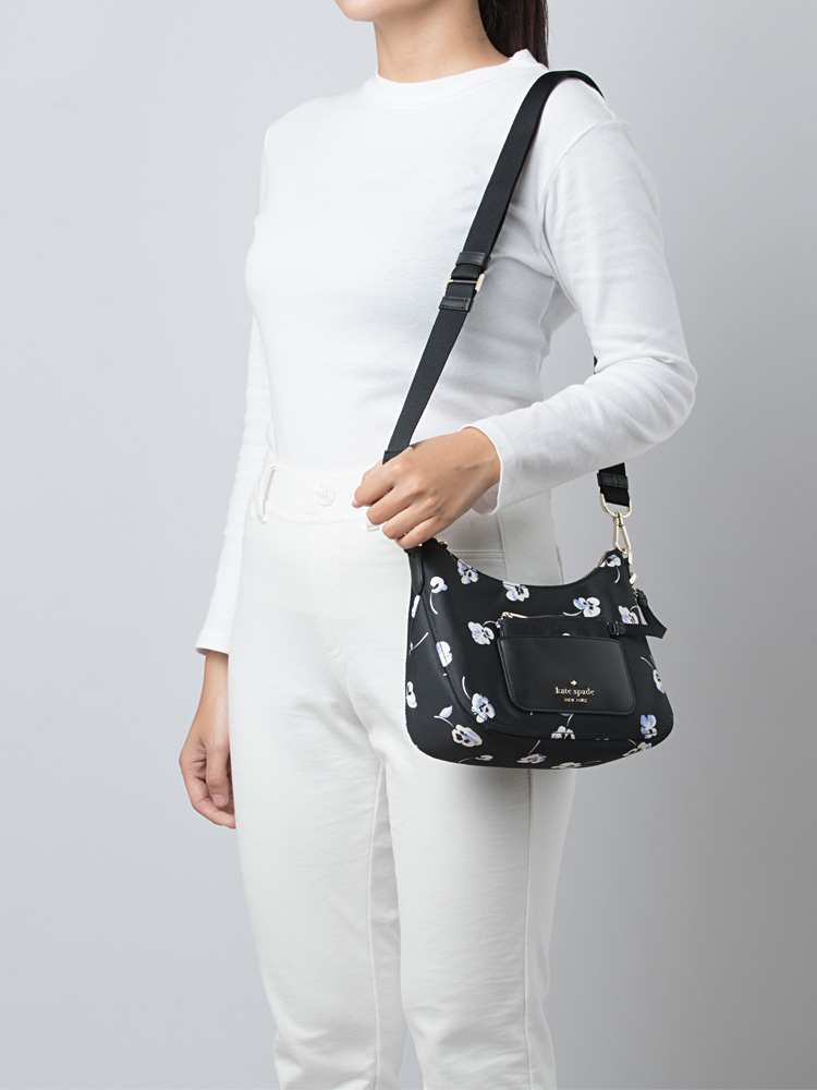 Chelsea The Little Better Floral Pattern Crossbody Black Multi