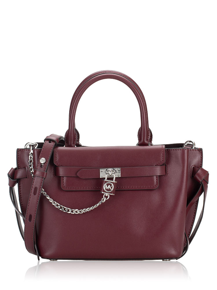 Hamilton Legacy Leather Small Belted Satchel Merlot