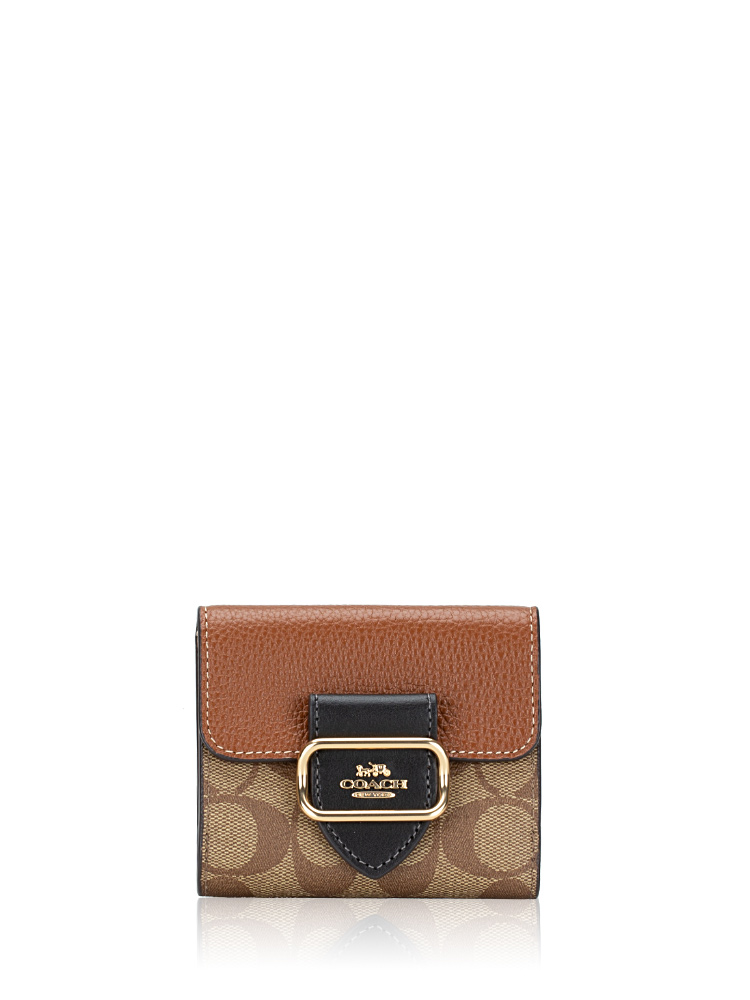 CF472 Signature Blocking Morgan Small Wallet Khaki Multi