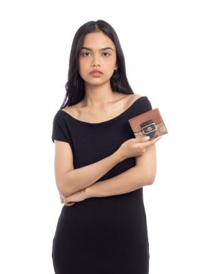 CF472 Signature Blocking Morgan Small Wallet Khaki Multi