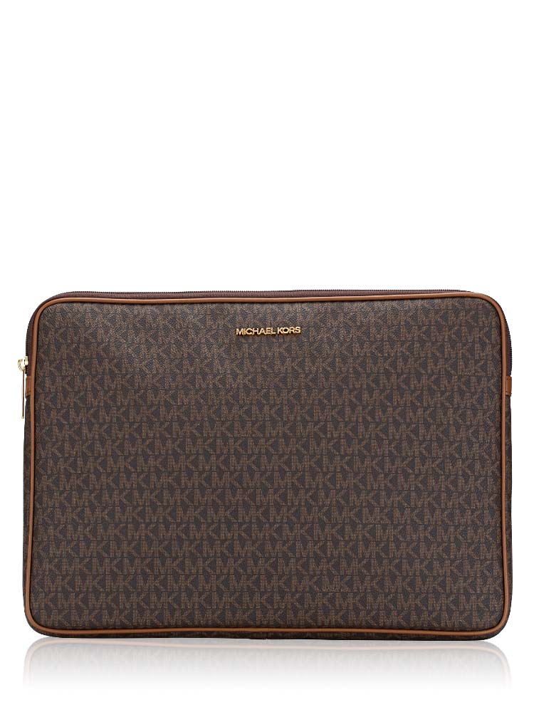 Signature Jet Set Travel Large Laptop Case Brown