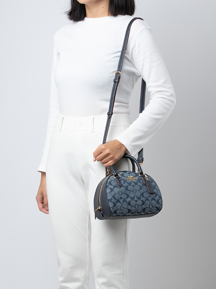 CH140 Signature Chambray Sydney Satchel Bag Denim Multi