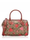 CH511 Signature Strawberry Rowan Satchel Bag Khaki Multi