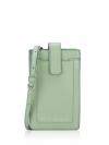 S107L01SP21 Groove Leather Phone Crossbody Mint