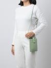 S107L01SP21 Groove Leather Phone Crossbody Mint