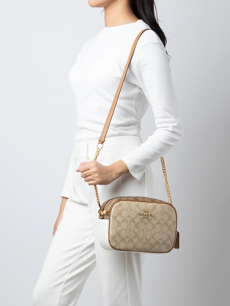 CA172 Signature Blocked Jamie Camera Bag Light Khaki Chalk Multi