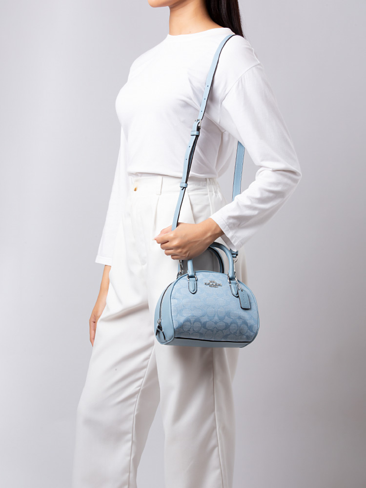 CH140 Signature Chambray Sydney Satchel Bag Cornflower Multi