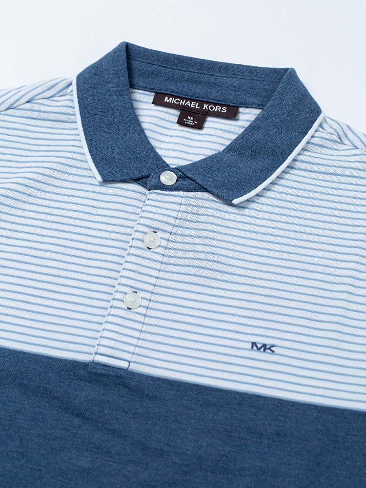 Embroidered Logo Polo Shirt Spring Denim Sz Xs