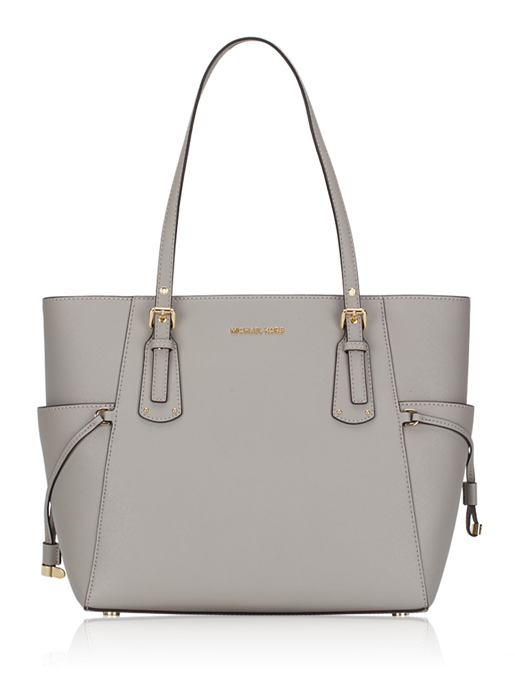 Voyager Saffiano Tote Pearl Grey