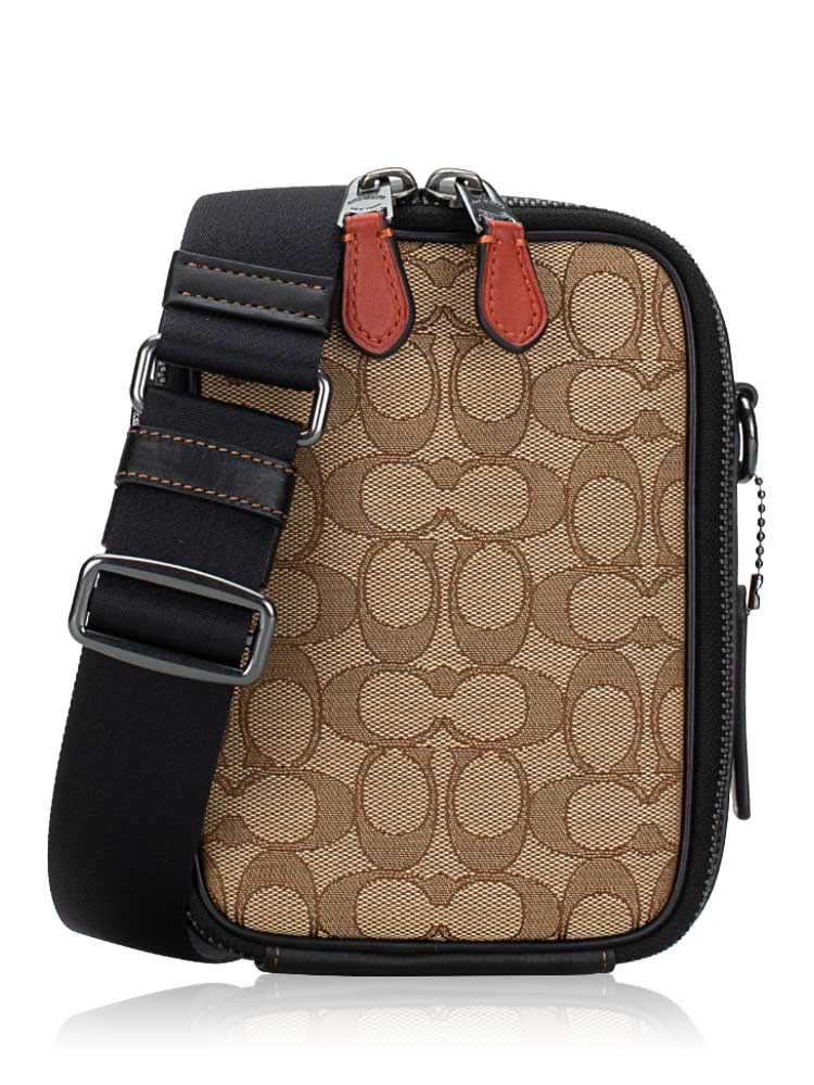 CH097 Signature Stanton Crossbody Khaki Black Multi