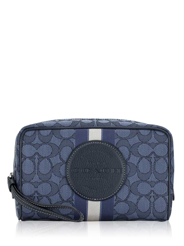 C9119 Signature Legacy Dempsey Boxy 20 Cosmetic Case Denim Midnight Navy Multi