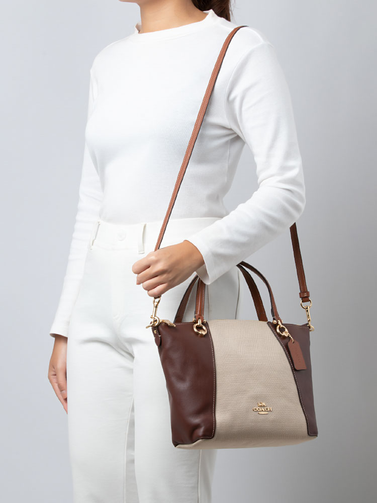 CH544 Kacey Satchel Natural Multi