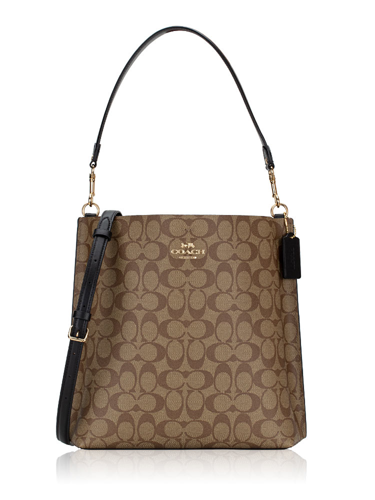 CA561 Signature Mollie Bucket Bag Khaki Black
