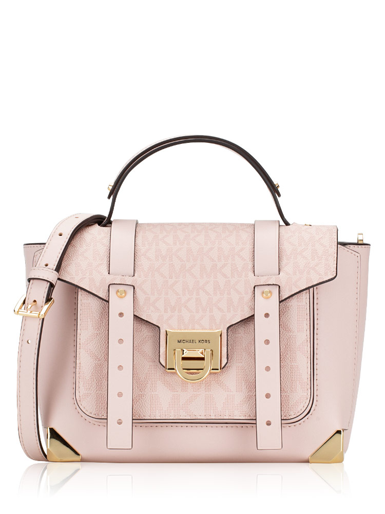 Signature Manhattan Medium Top Handle School Satchel Dark Powder Blush