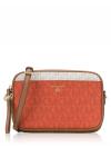 Jet Set Charm Signature Large Camera Crossbody Deep orange Multi