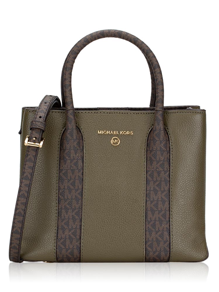 Austin Leather Medium Messenger Satchel Bag Olive