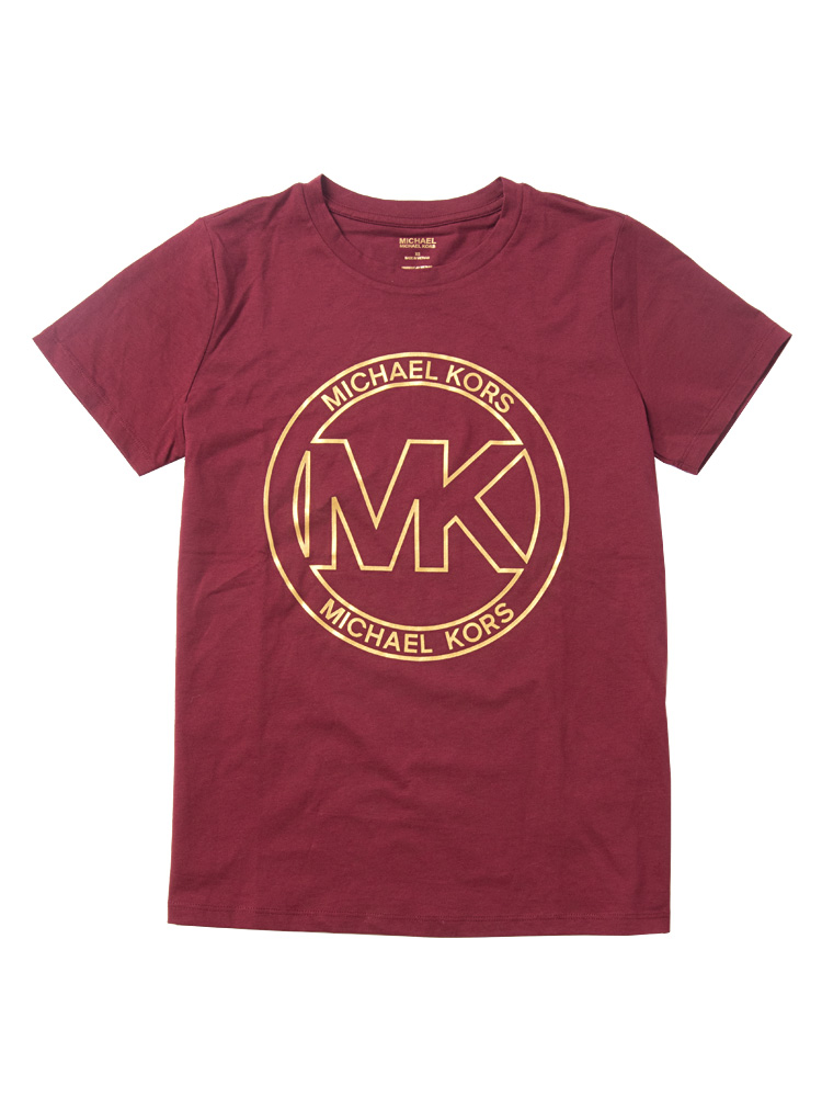 Logo Charm Print Organic Cotton T-Shirt Dark Brandy Sz Xs