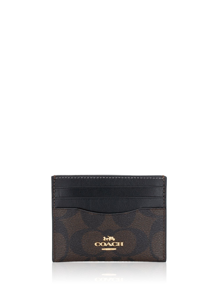 CH415 Signature Slim ID Card Case Brown Black