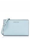 Sheila Saffiano Small Top Zip Crossbody Bag Vista Blue