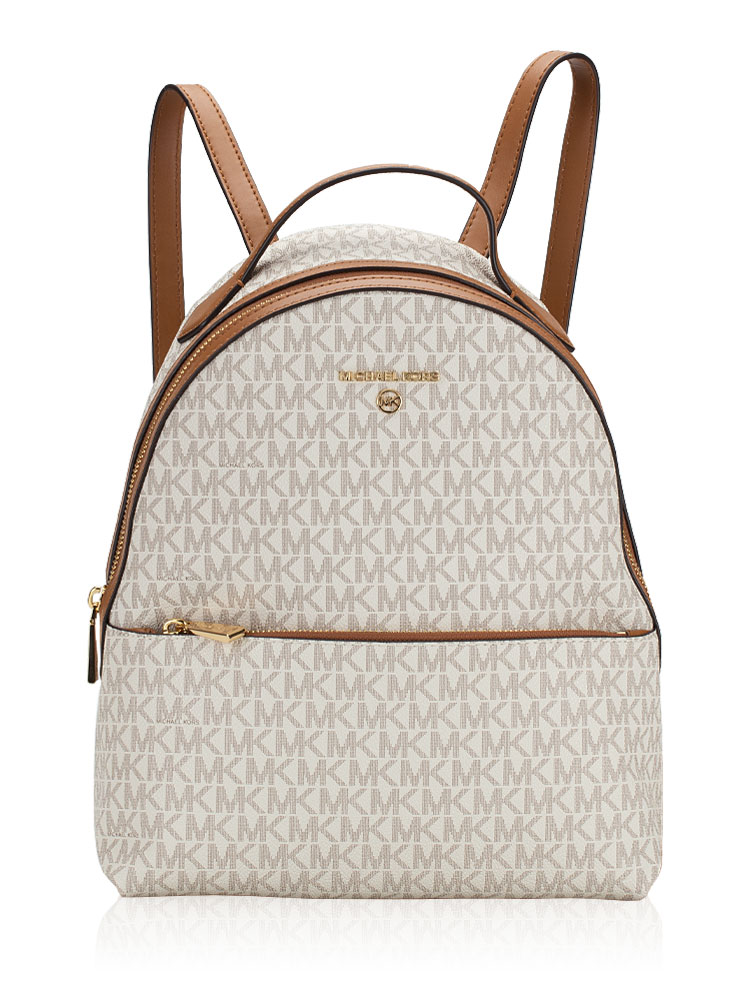 Valerie Signature Leather Medium Backpack Vanilla Acorn