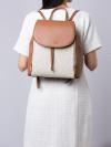 Signature Phoebe Flap Medium Backpack Vanilla