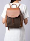Signature Phoebe Flap Medium Backpack Brown
