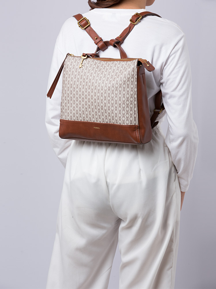 SHB2989939 Elina Convertible Small Backpack Taupe Tan