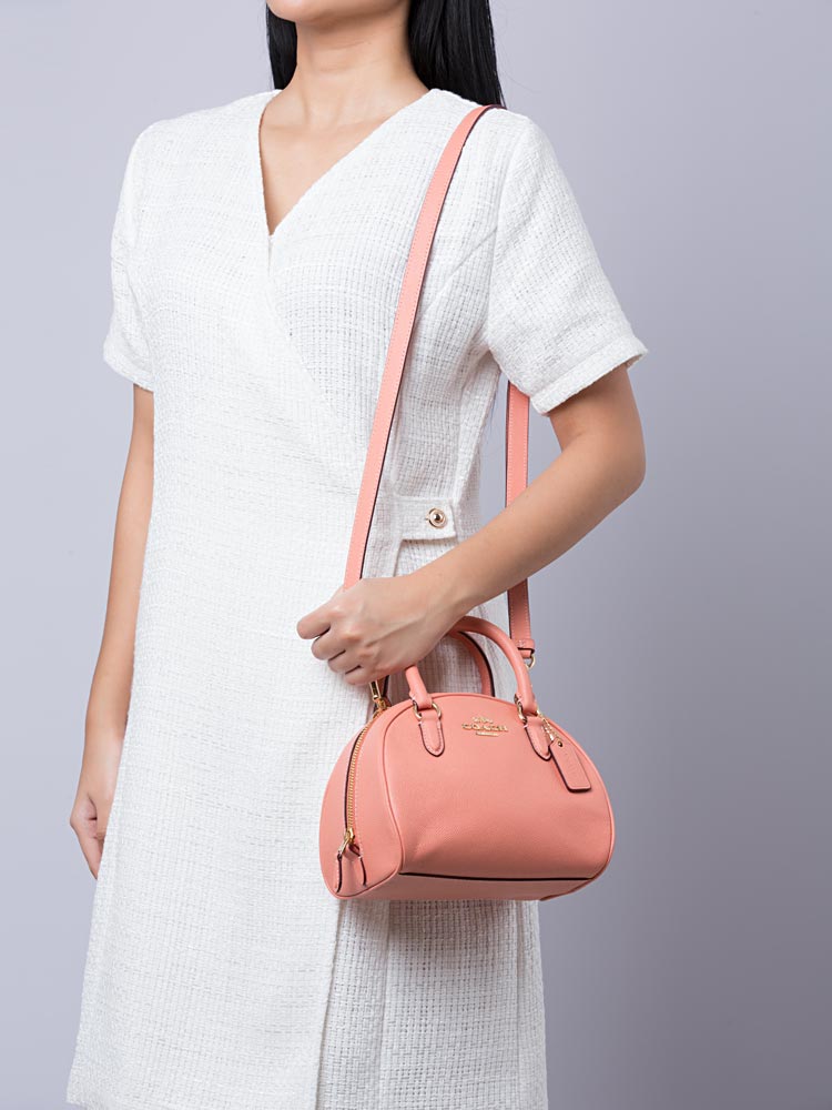 CA202 Sydney Crossgrain Satchel Light Coral